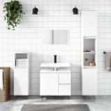 vidaXL Dulap de baie, alb extralucios, 65x33x60 cm, lemn prelucrat