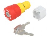 Comutator de siguranță cu cheie roșie 22mm 2 poziții