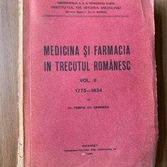 MEDICINA SI FARMACIA IN TRECUTUL ROMANESC, VOL. 2 de DR. POMPEI GH. SAMARIAN