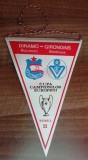 D9 - Fanion - fotbal - Dinamo Bucuresti - Girondins Bordeaux - 7 noiembrie 1984