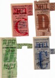TICHETE CARTELA DE PRODUSE ALIMENTARE 1953 VALABILA PENTRU MUNCITORI FUNCTIONARI