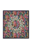 Tous eșarfă TEXTIL femei, culoarea bleumarin, cu imprimeu, 2002201033