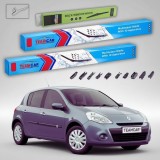 Cumpara ieftin Ștergătoare Renault Clio III Faza 2 Hatchback 2007-2015 | Set Față și Spate Flat Premium &ndash; TeamCar&reg;