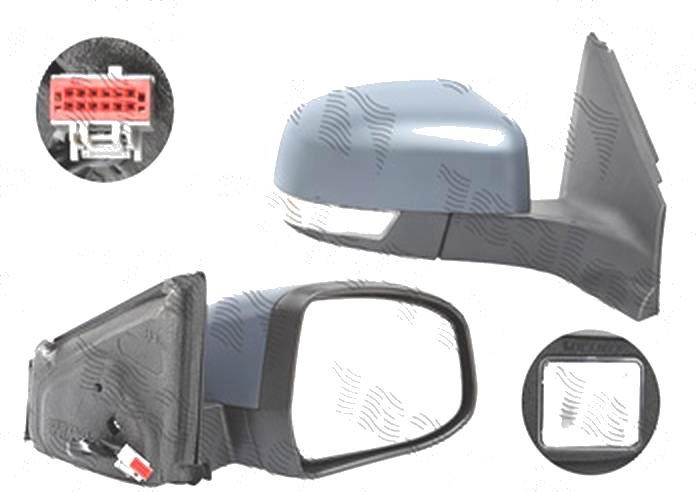 Oglinda exterioara Ford Mondeo (Ba7), 09.2010-02.2015, Dreapta, reglare electrica; grunduit; incalzita; geam convex; cromat; pliere electrica; memori