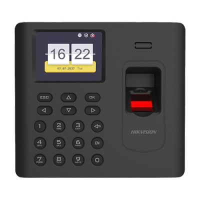 Terminal standalone IP, gestioneaza timpul de prezenta, pontaj cu cititor amprenta, Card Mifare, Wi-Fi - HIKVISION DS-K1A802AMF-B SafetyGuard Surveill foto