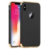 Cumpara ieftin Husa iPhone XS Neagra 3in1 Ultraslim Lux Matte Protectie Completa PC