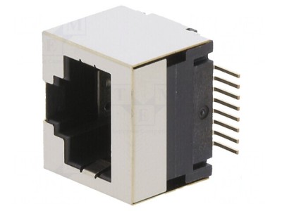 Conector RJ45 soclu aurit 8p8c pentru PCB foto