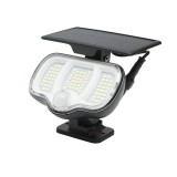 Lampa solara LED de perete tip proiector 76 LED, panou 5V 0.8W, baterie 3.7V 1200mAh, senzor miscare, cablu 3m, IPX4, 127x101x198 mm, 0.3 kg,