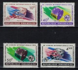 RWANDA 1965 - Cosmonautica, telecomunicatii / serie completa MNH
