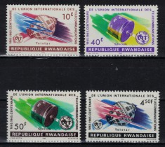 RWANDA 1965 - Cosmonautica, telecomunicatii / serie completa MNH