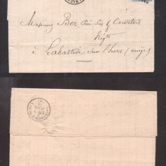 France 1870 Postal History Rare Cover + Content CASTELNAUDARY DB.334