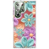 Husa personalizata pentru samsung galaxy s23 ultra, magsafe atasare magnetica, 3d flower medley 2