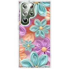 Husa personalizata pentru samsung galaxy s24 ultra, magsafe atasare magnetica, 3d flower medley 2 foto