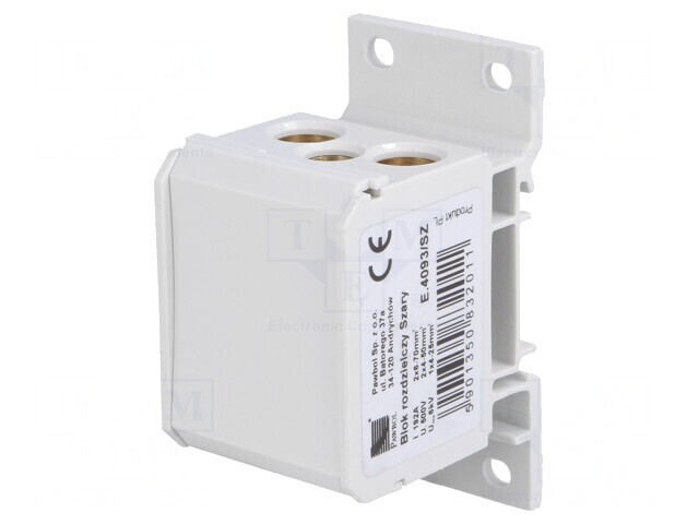 Bloc de distribuție 2.5-70mm&sup2;, 1 pistă, 5 borne