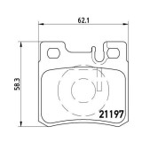 Placute frana Mercedes 124 Convertible (A124) 09.91-06.93, 124 (W124) 12.84-08.93, 190 (W201) 10.82-08.93, Clasa C (W202) 03.93-05.00, Clasa C T-Mode, BREMBO