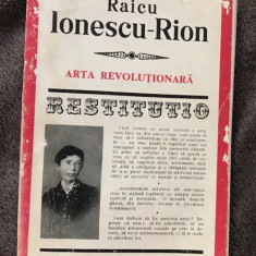 Arta revolutionara / Raicu Ionescu-Rion [Restitutio]