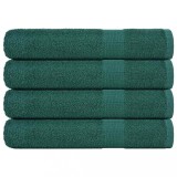 VidaXL Prosoape pentru saună 4 buc Verde 80x200cm 360 g/m&sup2; 100% bumbac