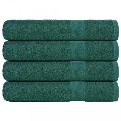 vidaXL Prosoape pentru saună 4 buc Verde 80x200cm 360 g/m&amp;sup2; 100% bumbac foto