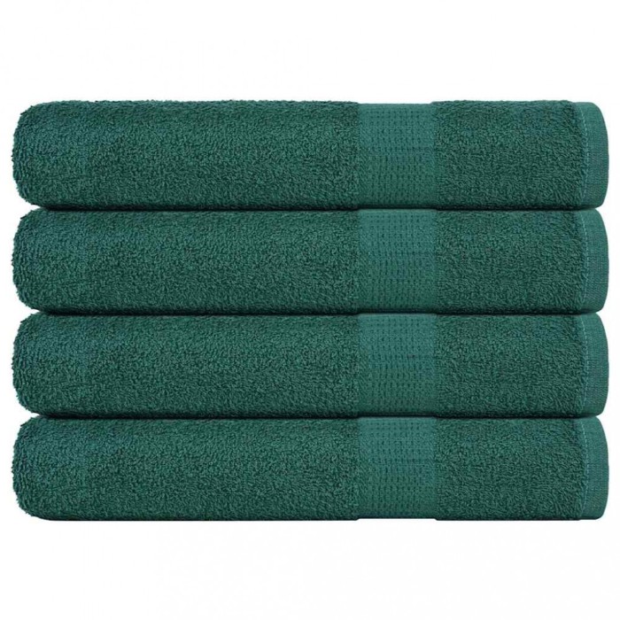 vidaXL Prosoape pentru saună 4 buc Verde 80x200cm 360 g/m&sup2; 100% bumbac