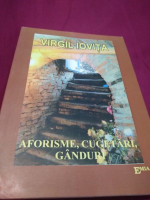 VIRGIL IOVITA-AFORISME,CUGETARI,GANDURI 2021 /AUTOGRAF CU DEDICATIE AUTOR foto