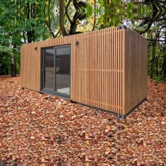 Container tinyhouse 18m2 pentru locuit sau birou monobloc 6x3x3m cu 2 ferestre