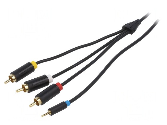 Cablu Jack 2,5mm RCA x3 2m Placat cu Aur