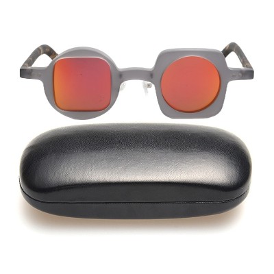 Ochelari soare retro cu toc, polarizati, portocaliu, 35x29x145 foto