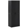 VidaXL Dulap depozitare de grădină, negru, 65x45x172 cm, PP ratan 151238