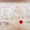 F904-I-ACT vechi Romania 1821 catre Susnumitul Gabriel Moldovan cu sigiliu.