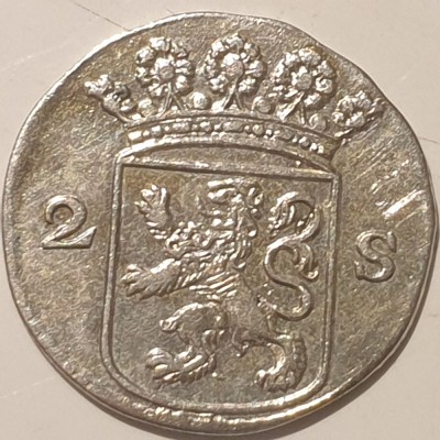 Olanda 2 stuivers 1744 argint foto