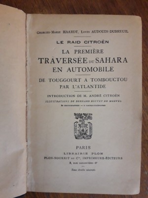 Le premiere traversee du Sahara en automobile 1923 / R8P3F foto