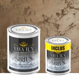 Vopsea Decorativă de Lux Sirius &ndash; Cafea cu Lapte | Pachet 3 Litri (2L + 1L Inclus), Finisaj Perlat cu Perle de Sticlă -Toro Decor