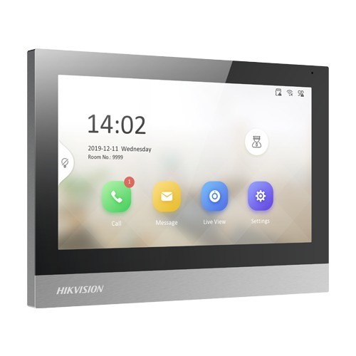 Monitor videointerfon TCP/IP, TFT 7 inch touch screen, WiFi, PoE, Alarma IN - HIKVISION DS-KH8380-WTE1 SafetyGuard Surveillance