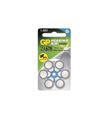 Baterie buton pentru aparat auditiv, GP, ZA675, 1,45 V, 6 buc/blister, B3575 foto