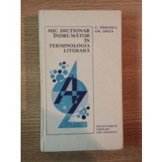 MIC DICTIONAR INDRUMATOR IN TERMINOLOGIA LITERARA de C. FIERASCU , GH. GHITA