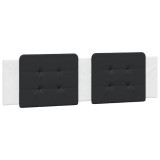 Perna pentru tablie pat, Zadar, negru si alb, 180cm, piele artificiala, DKD Home Decor