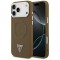 Husa MagSafe pentru Apple iPhone 17 Pro, Guess, Triangle Logo, Maro Argintie