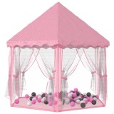 Cumpara ieftin Cort de joaca Princess cu 250 de bile, roz, 133x140 cm