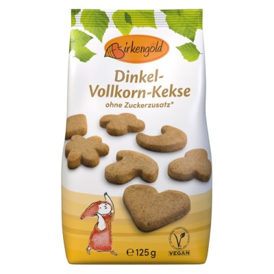 Biscuiti din faina integrala de grau spelta, 125g, Birkengold foto