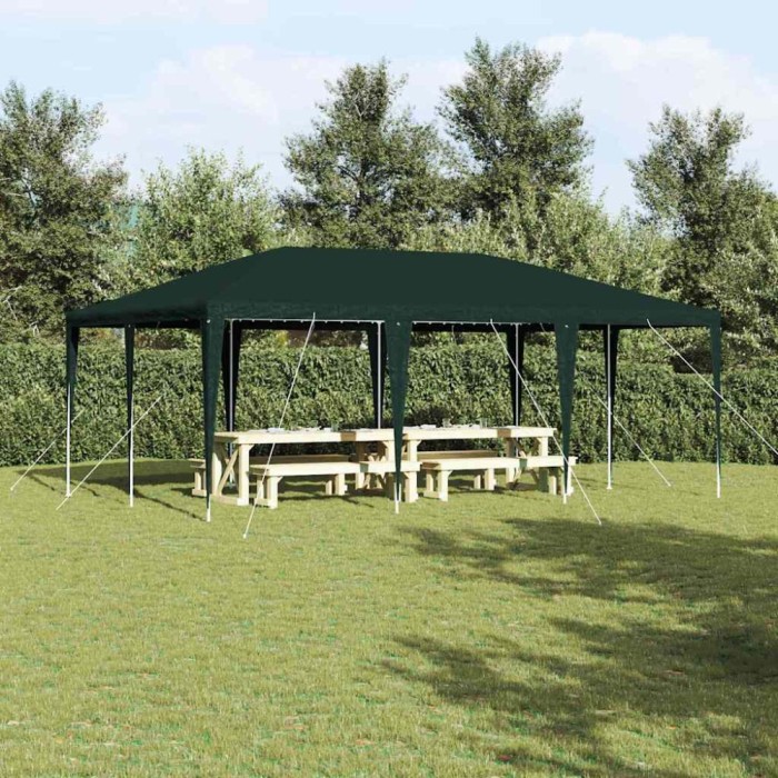 vidaXL Cort pentru Petreceri Verde și alb 600 x 400 x 266 cm 42003432