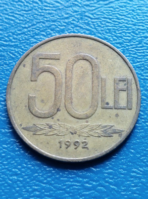 Moneda Romania 50 lei 1992 foto