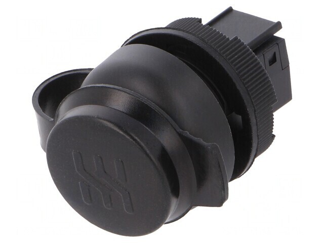 Soclu USB 22mm FrontCom IP65 Negru