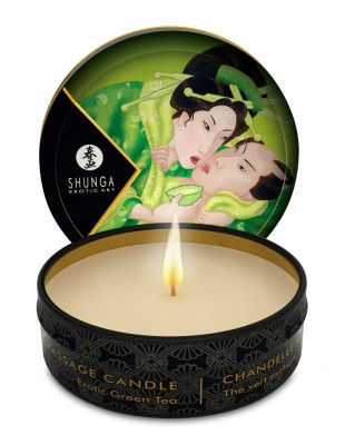 Lumanare masaj Shunga ceai verde 30 ML foto