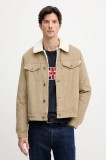 Pepe Jeans geacă din velur culoarea verde, de tranzitie, PM4027185