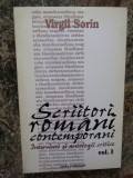 VIRGIL SORIN - SCRIITORI ROMANI CONTEMPORANI volumul 1