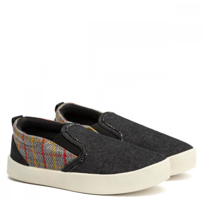 Slip-on EMILY Denim Negru / Gri foto