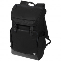 Rucsac Laptop, Everestus, RO, 15.6 inch, 300D poliester cu tarpaulin, negru, saculet de calatorie si eticheta bagaj incluse foto