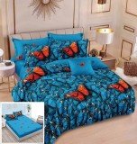 Cumpara ieftin Lenjerie Pat Bumbac cu Elastic 6 Piese 180x200 cm, Negru/Alb/Rosu/Gri/Albastru/Verde Imprimeu