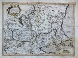 Hartă istorică Rom&acirc;nia imprimată &icirc;ntre anii 1620-1630 &ndash; document ORIGINAL