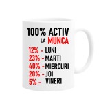 Cana alba personalizata 100% activ la munca, INOVATIX&reg;. 330ml